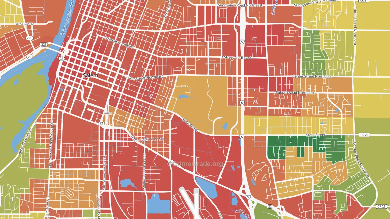 97310, OR Map of Theft Rates