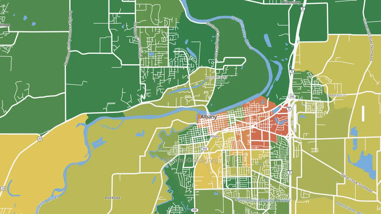 97321, OR Map of Theft Rates