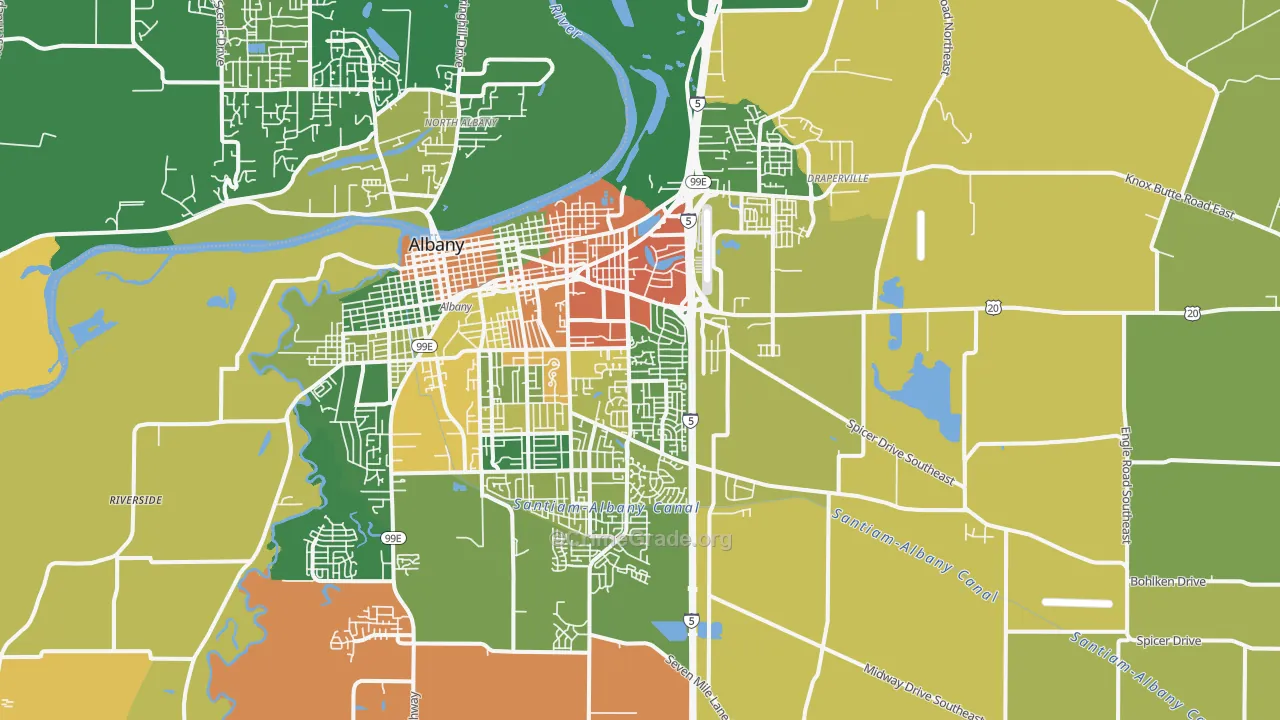 97322, OR Map of Theft Rates