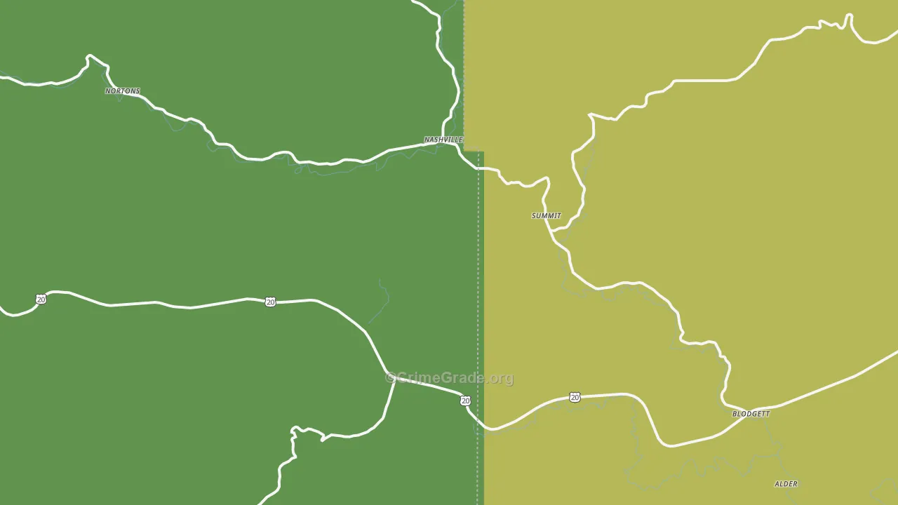 97326, OR Map of Theft Rates