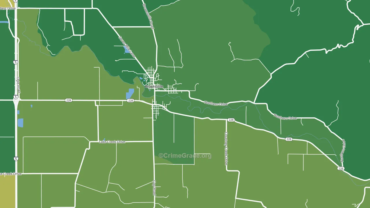 97327, OR Map of Theft Rates
