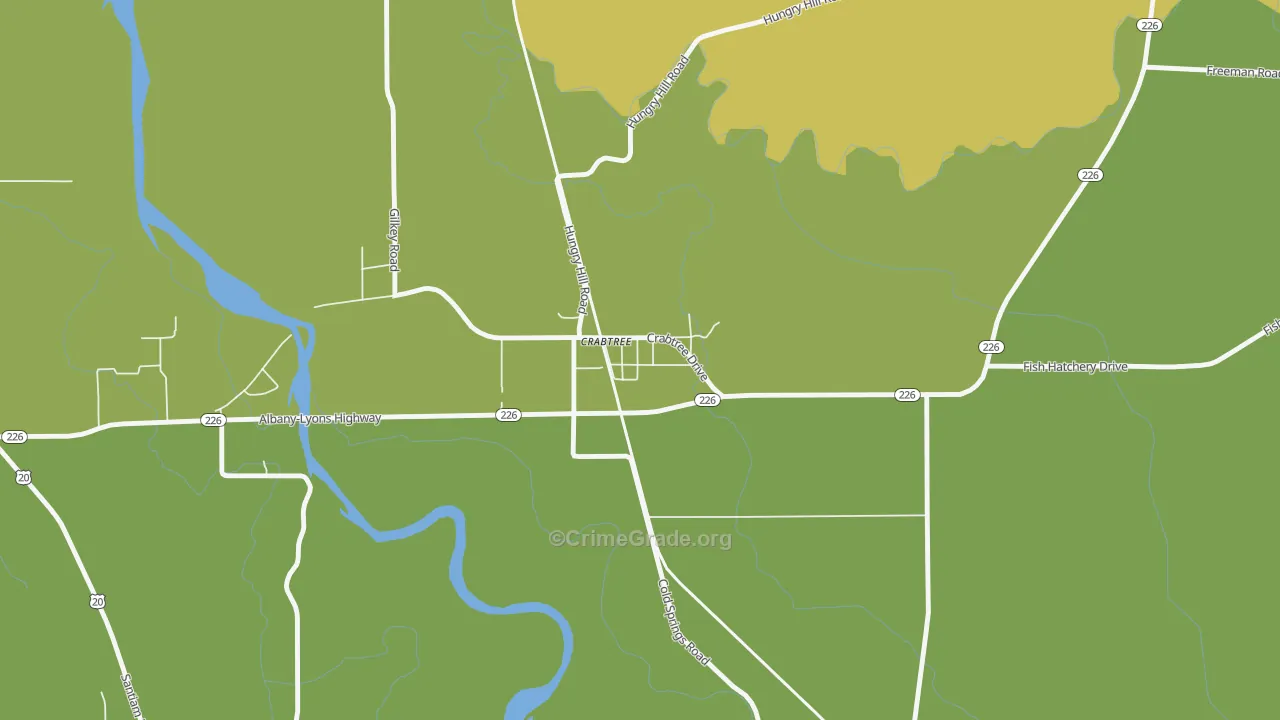 97335, OR Map of Theft Rates
