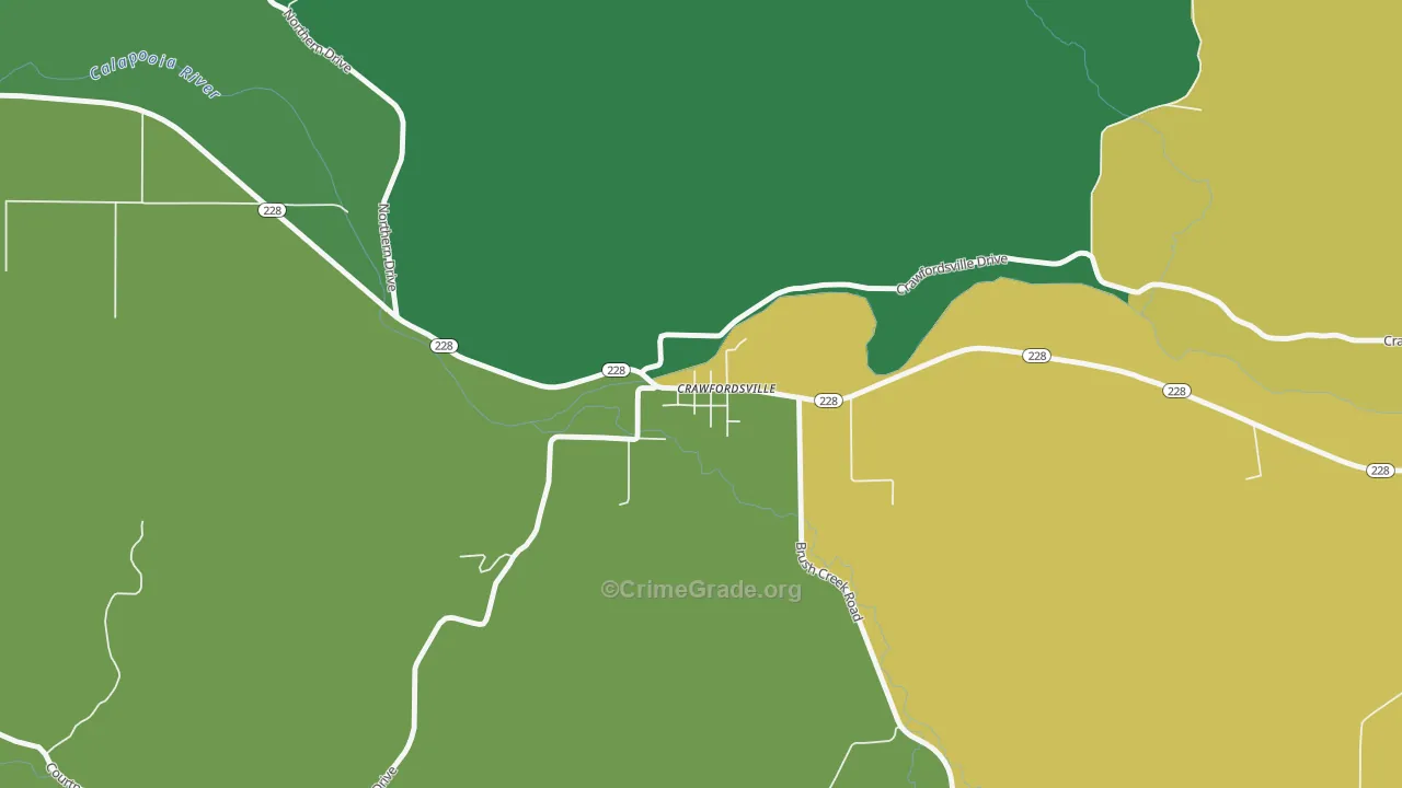 97336, OR Map of Theft Rates