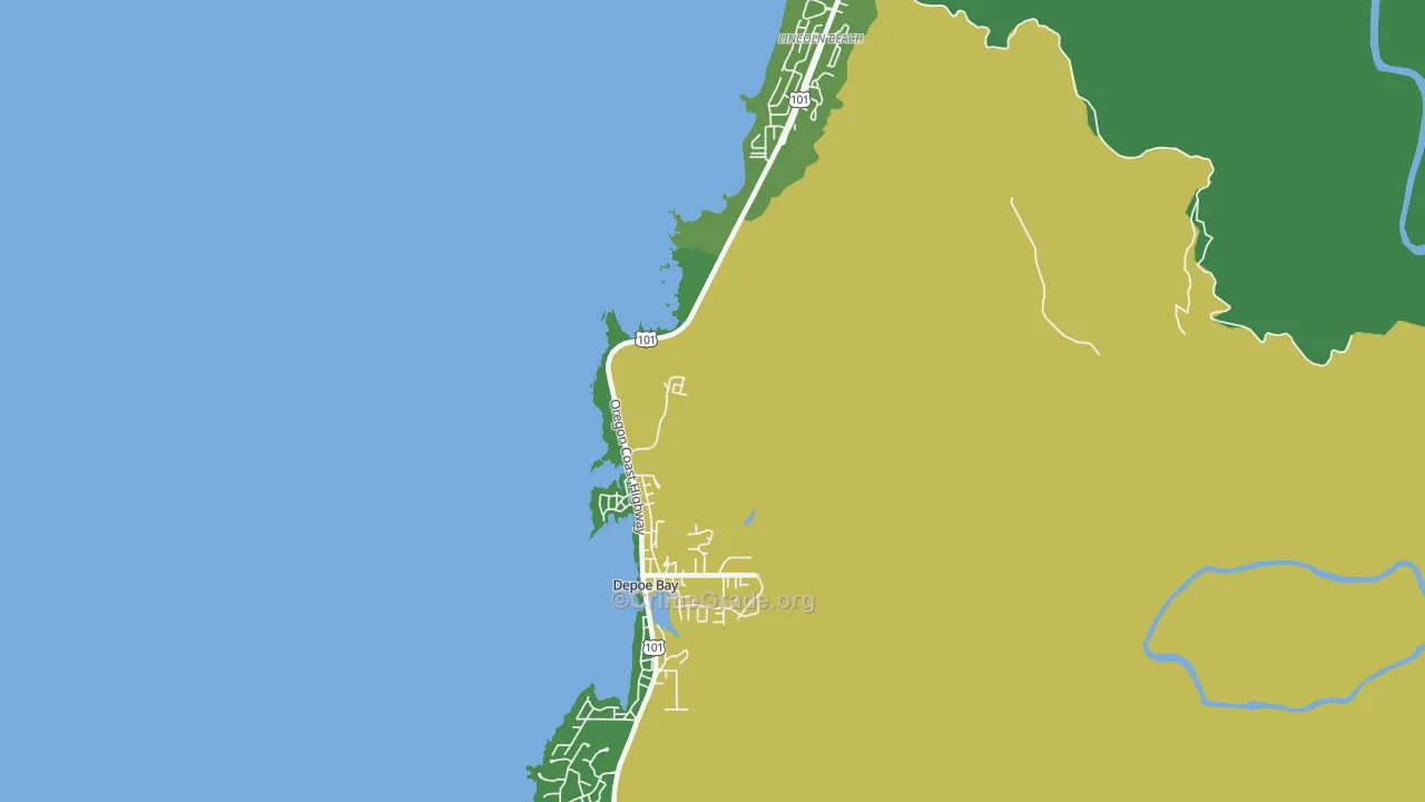 97341, OR Map of Theft Rates