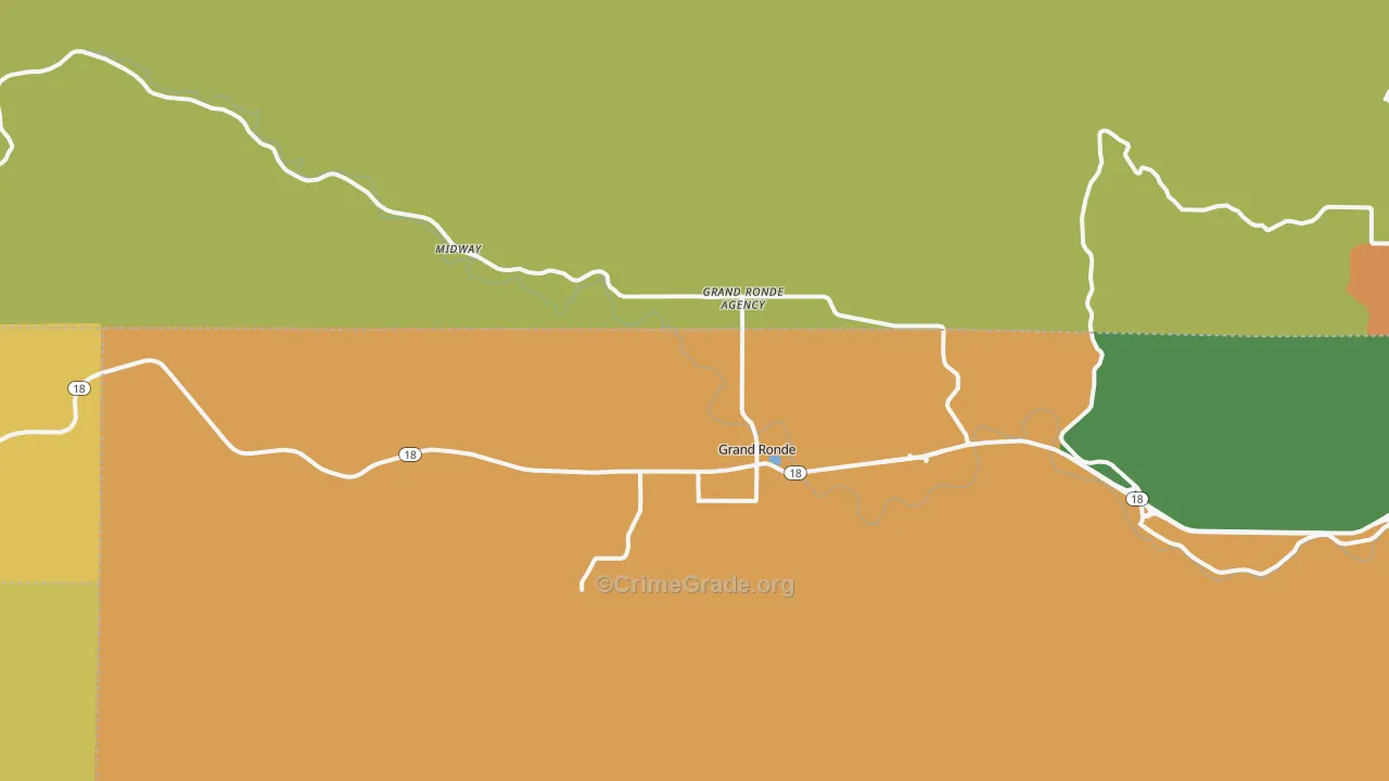 97347, OR Map of Theft Rates