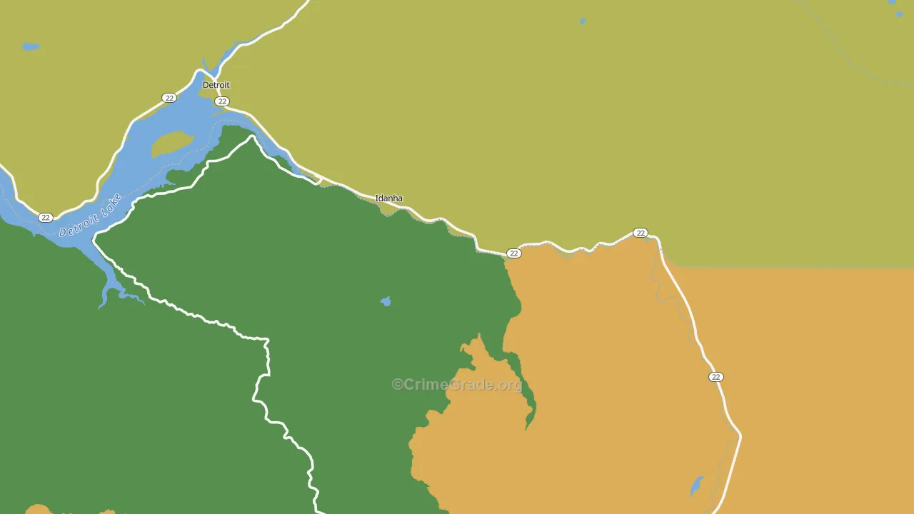 97350, OR Map of Theft Rates