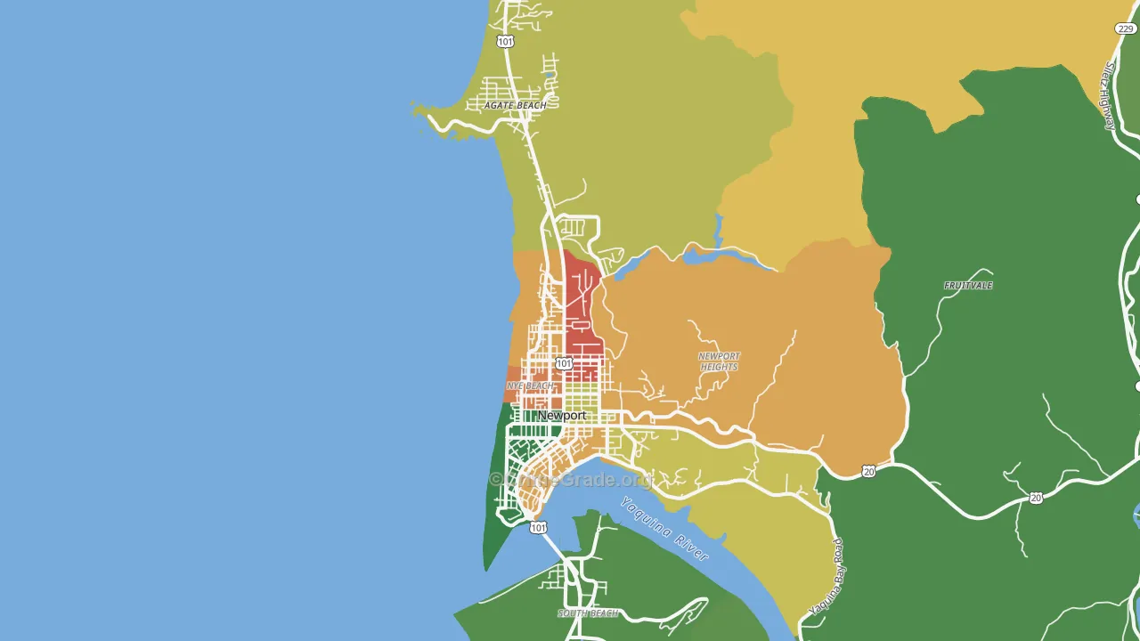 97365, OR Map of Theft Rates