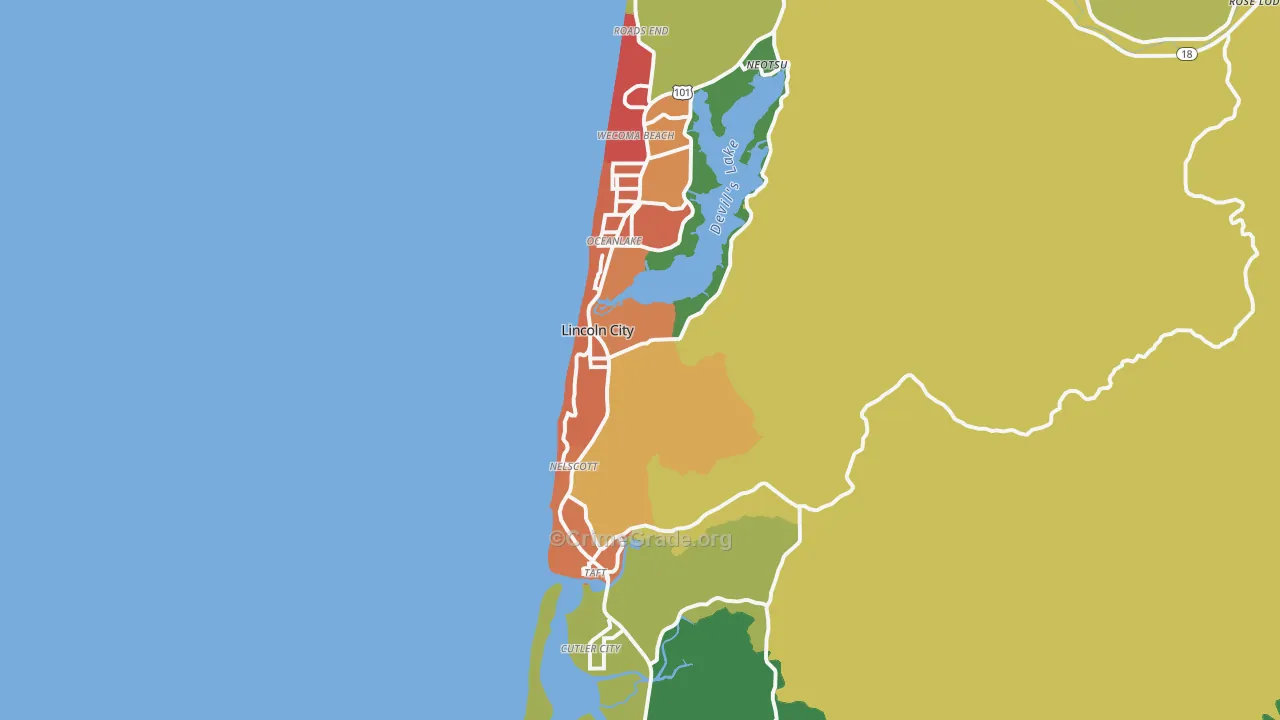 97367, OR Map of Theft Rates