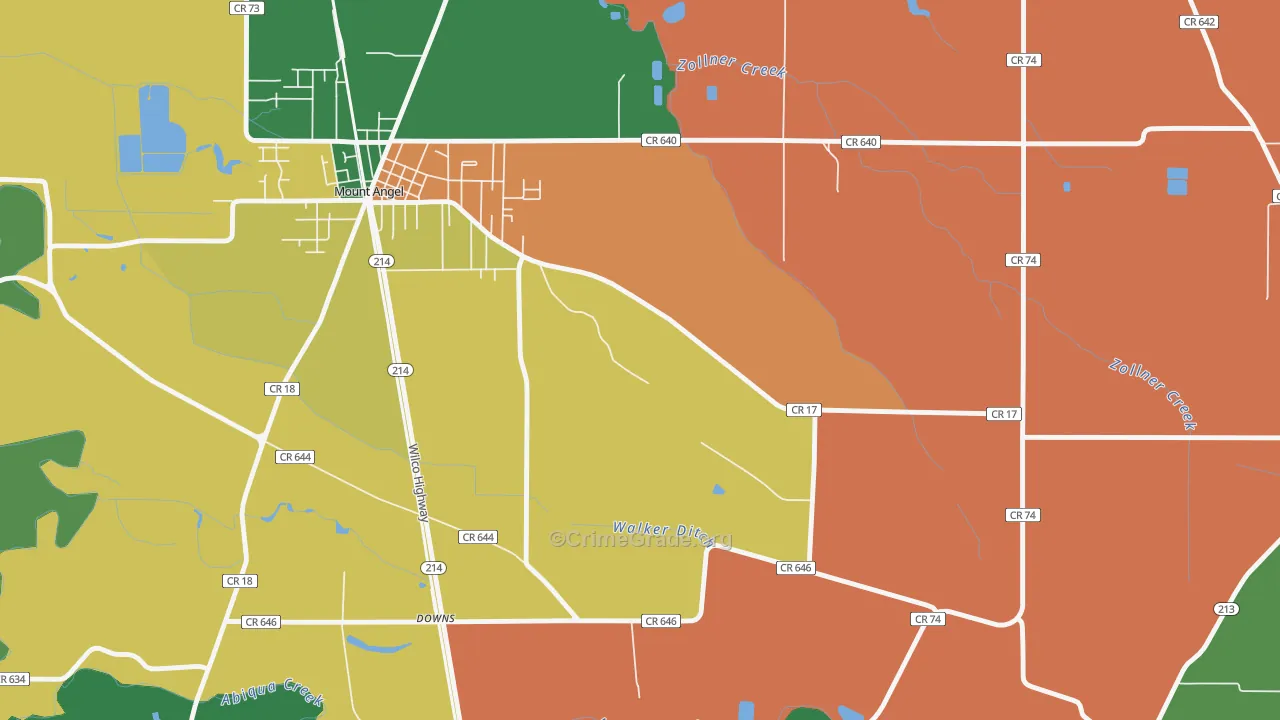 97373, OR Map of Theft Rates