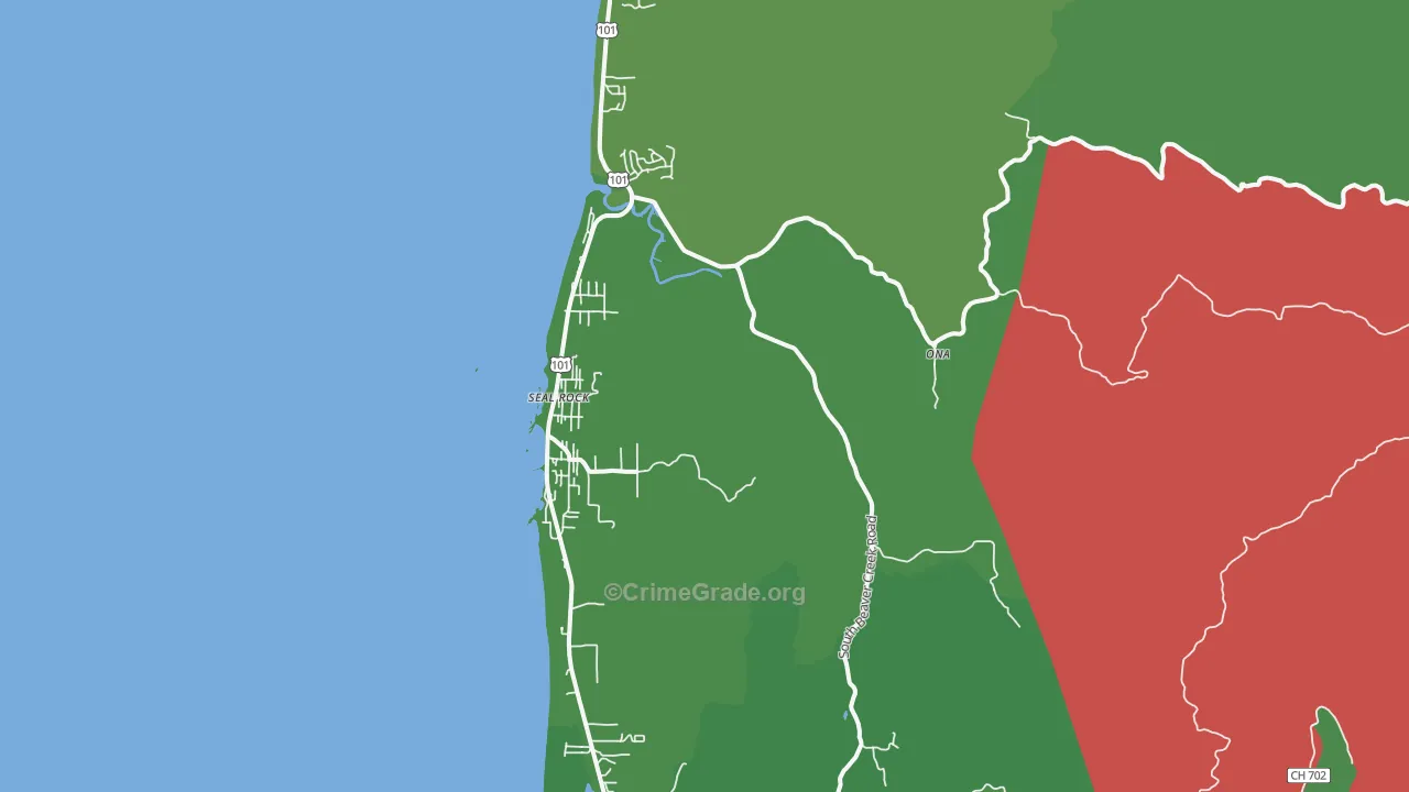 97376, OR Map of Theft Rates