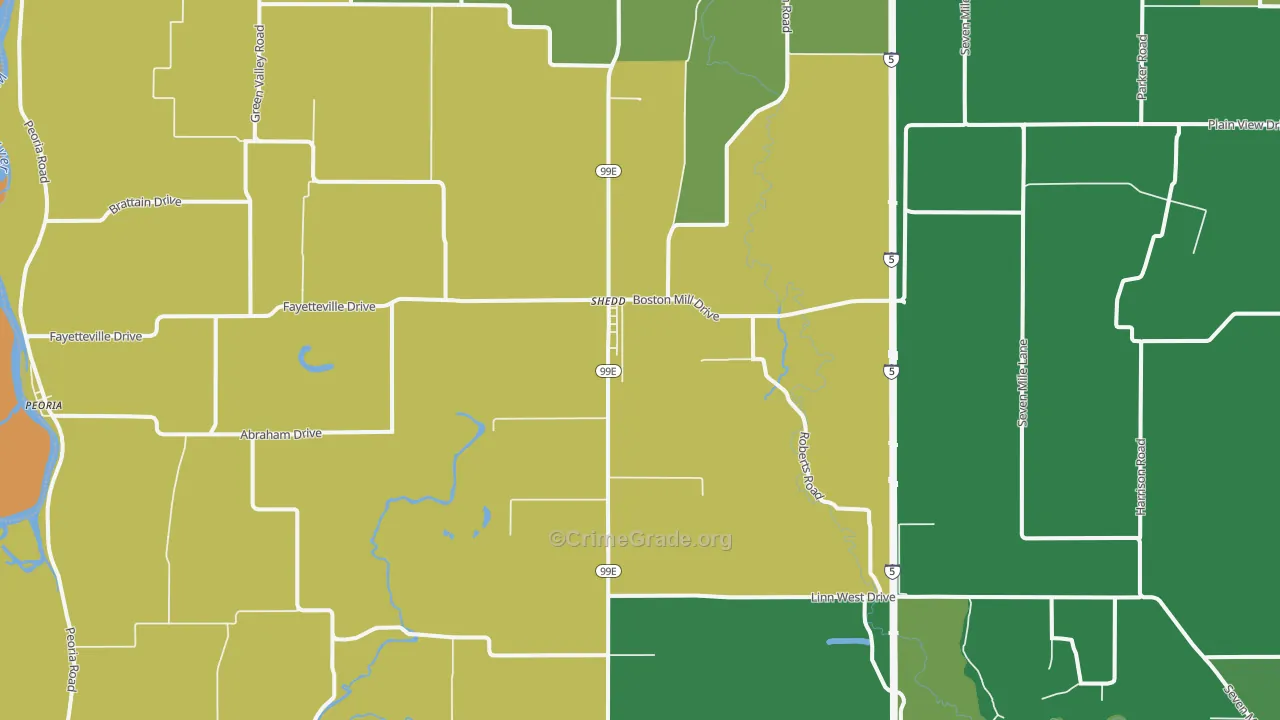 97377, OR Map of Theft Rates