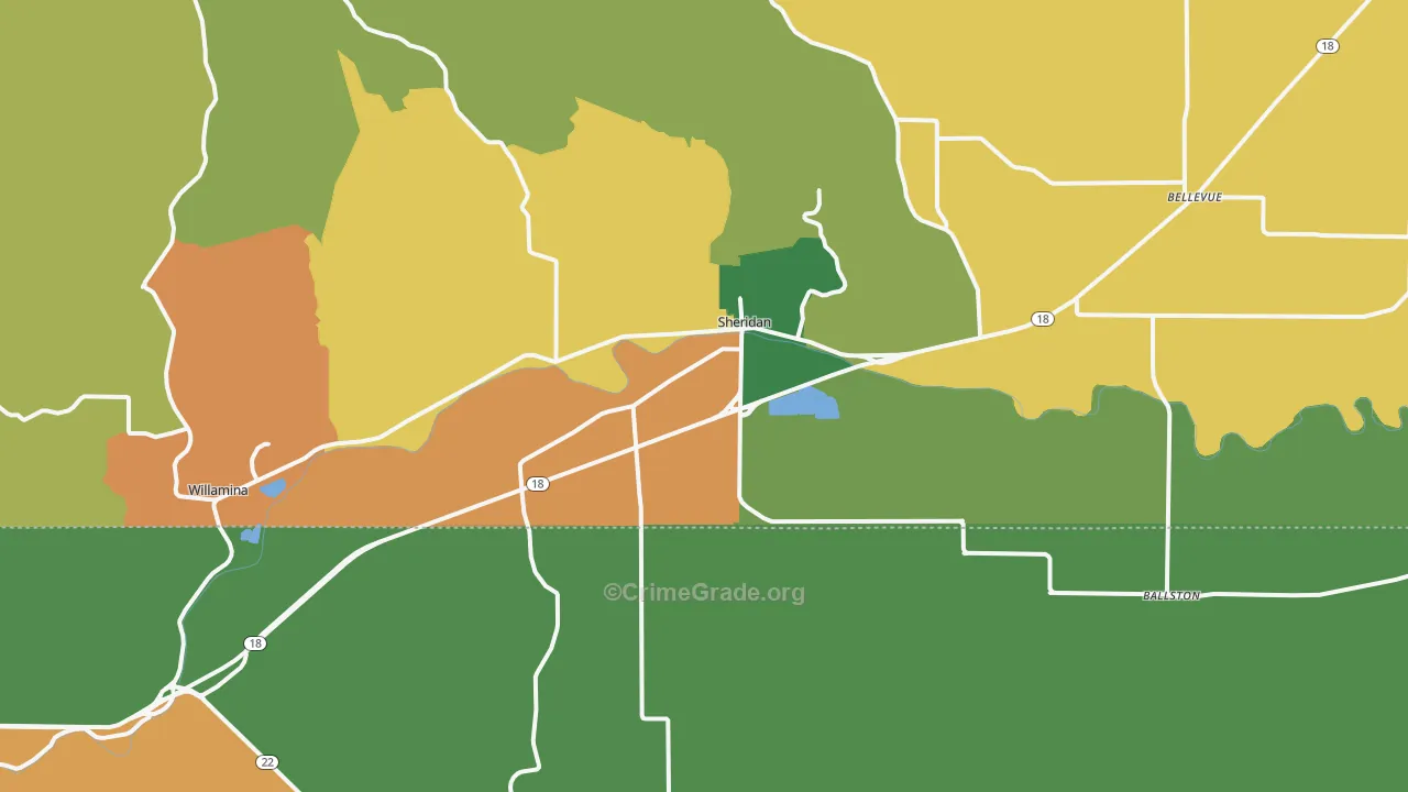 97378, OR Map of Theft Rates