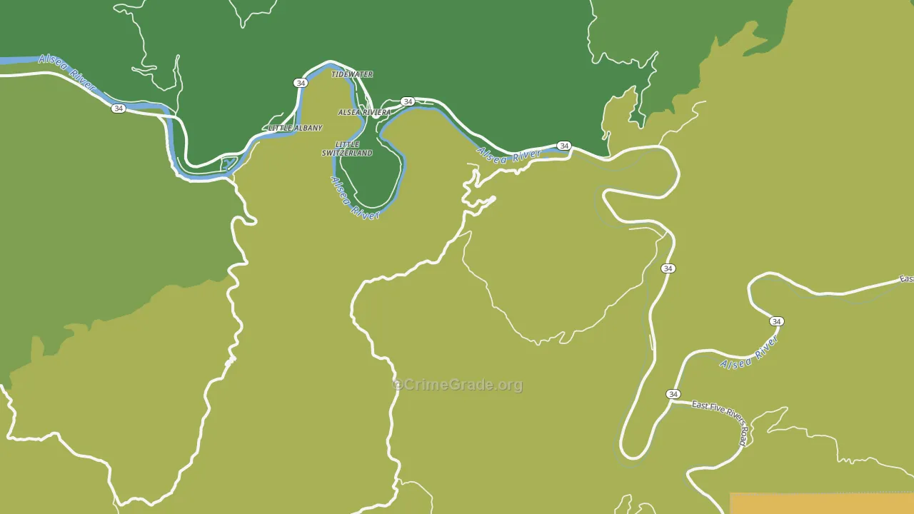 97390, OR Map of Theft Rates