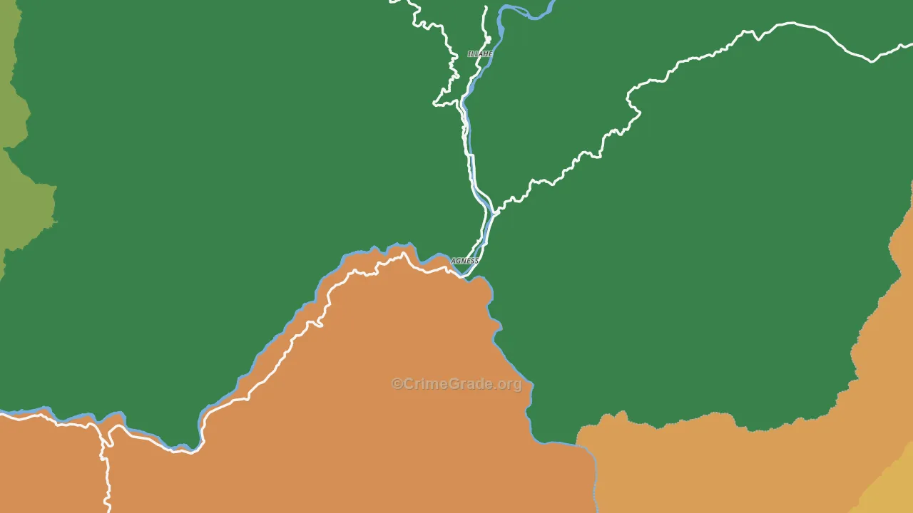97406, OR Map of Theft Rates