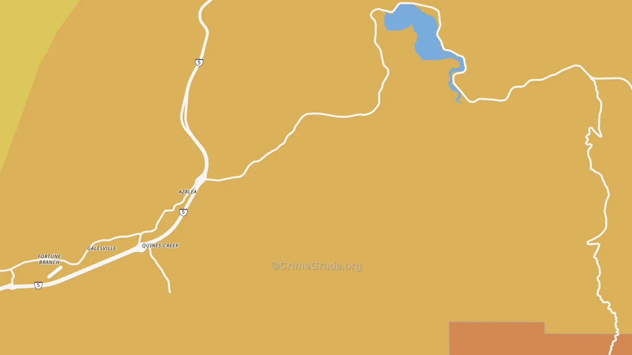 97410, OR Map of Theft Rates
