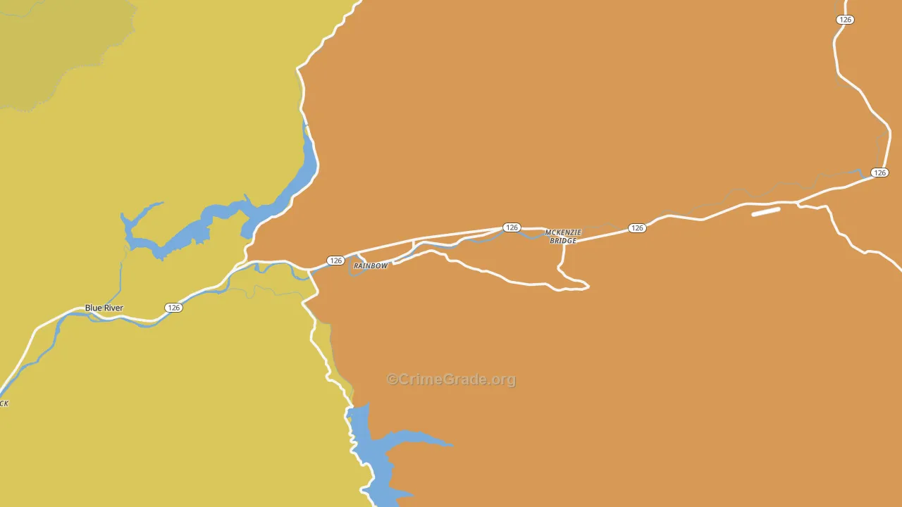 97413, OR Map of Theft Rates
