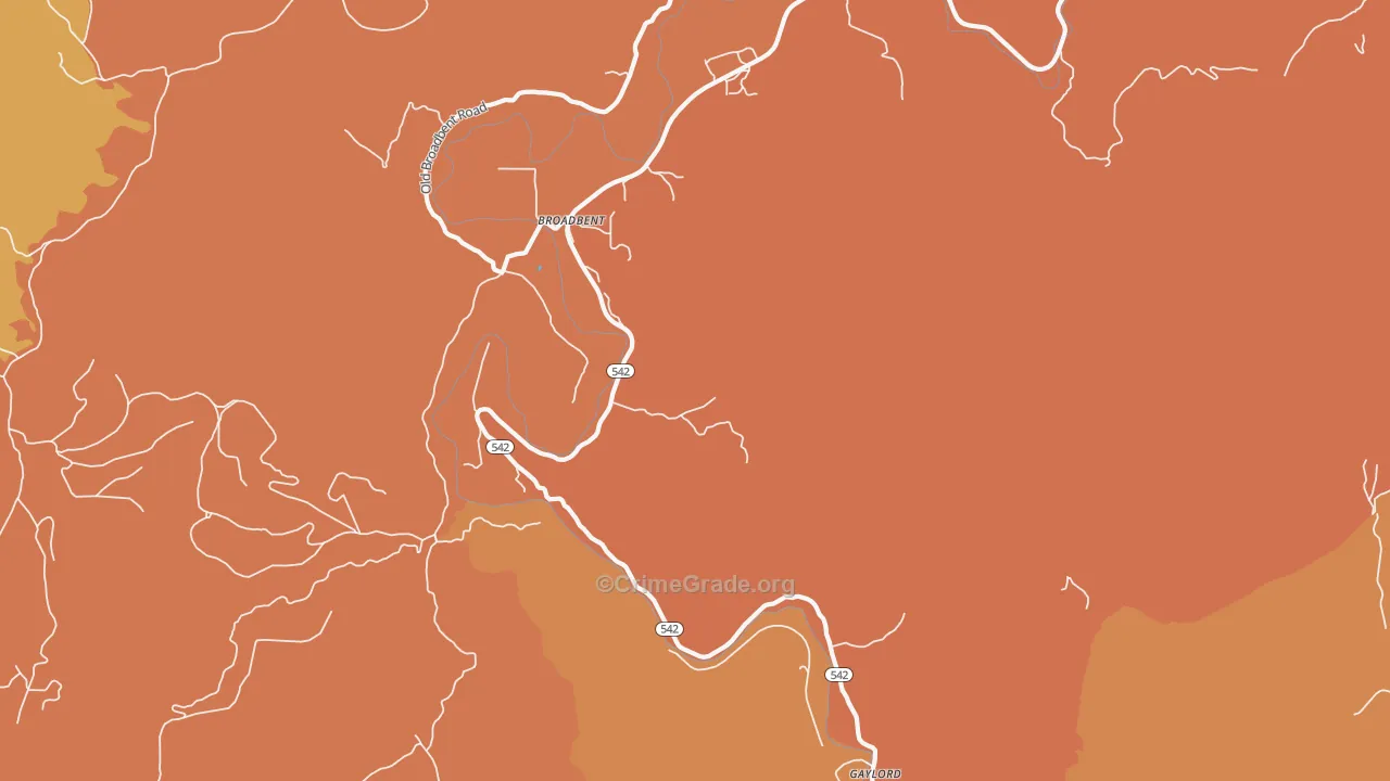 97414, OR Map of Theft Rates