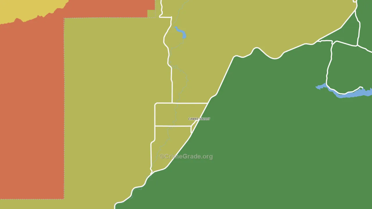 97416, OR Map of Theft Rates