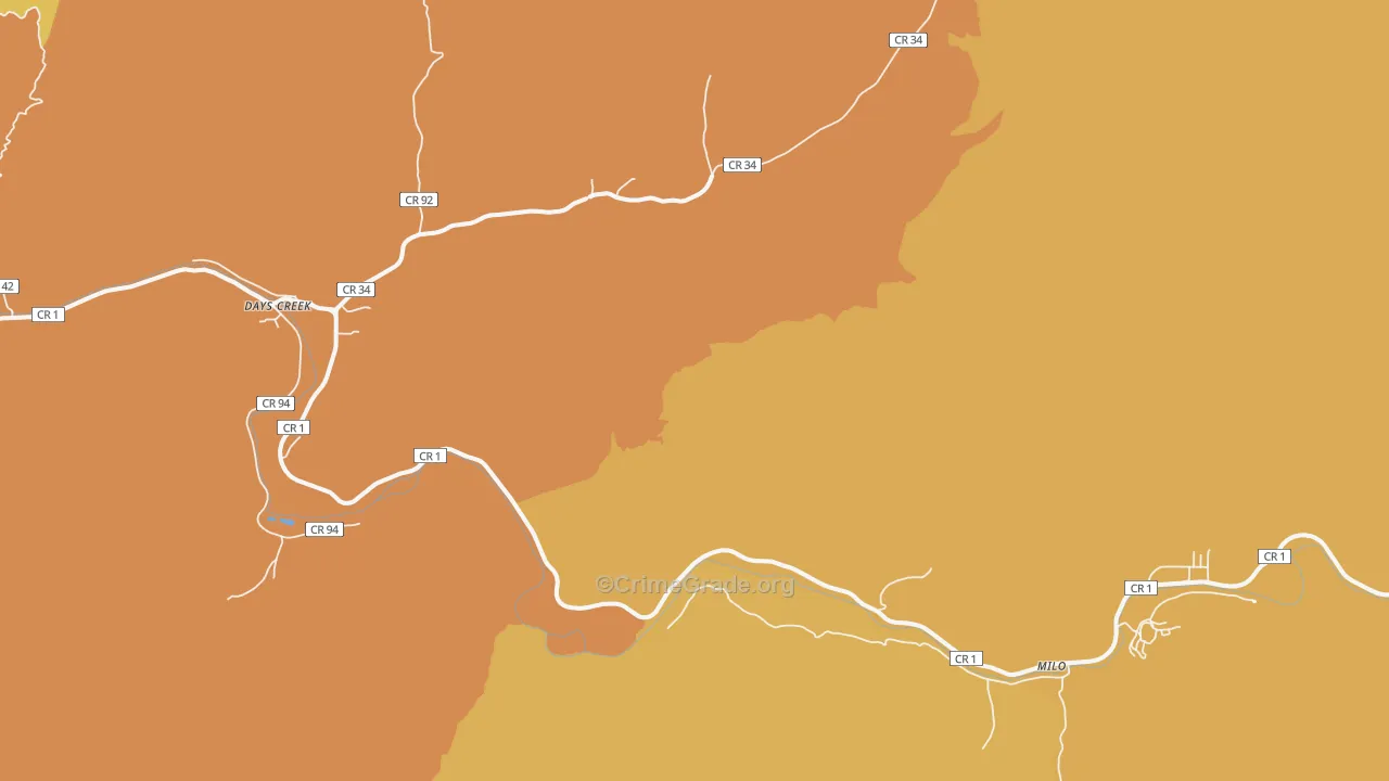 97429, OR Map of Theft Rates
