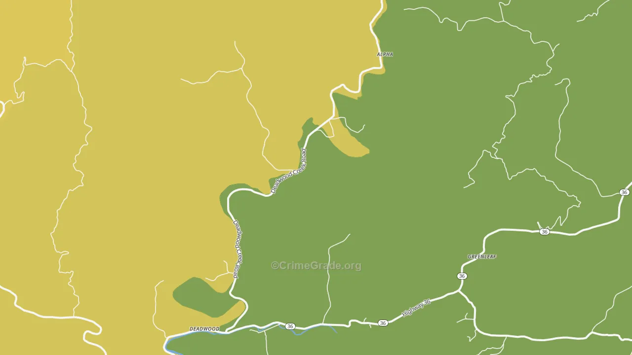 97430, OR Map of Theft Rates