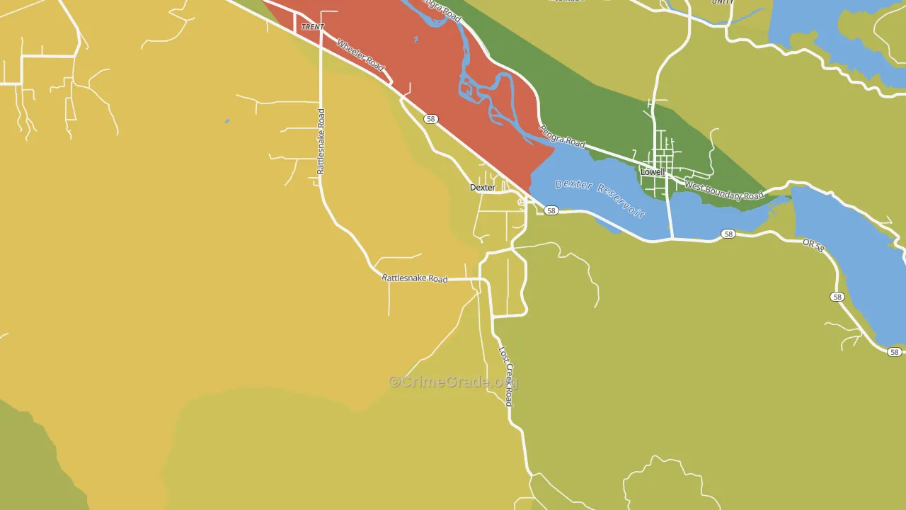 97431, OR Map of Theft Rates
