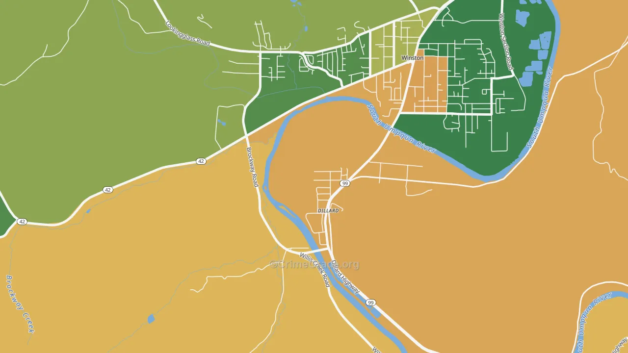 97432, OR Map of Theft Rates