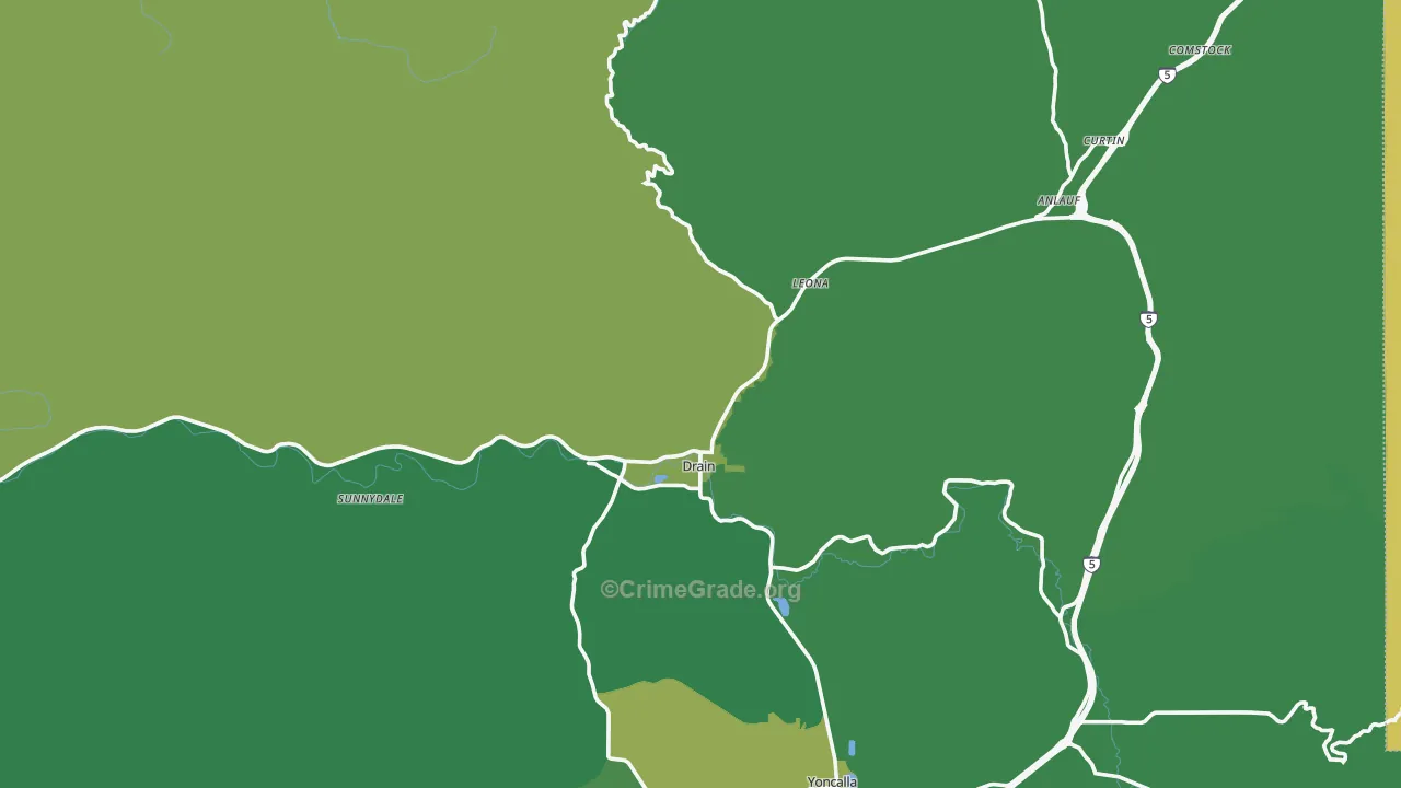 97435, OR Map of Theft Rates