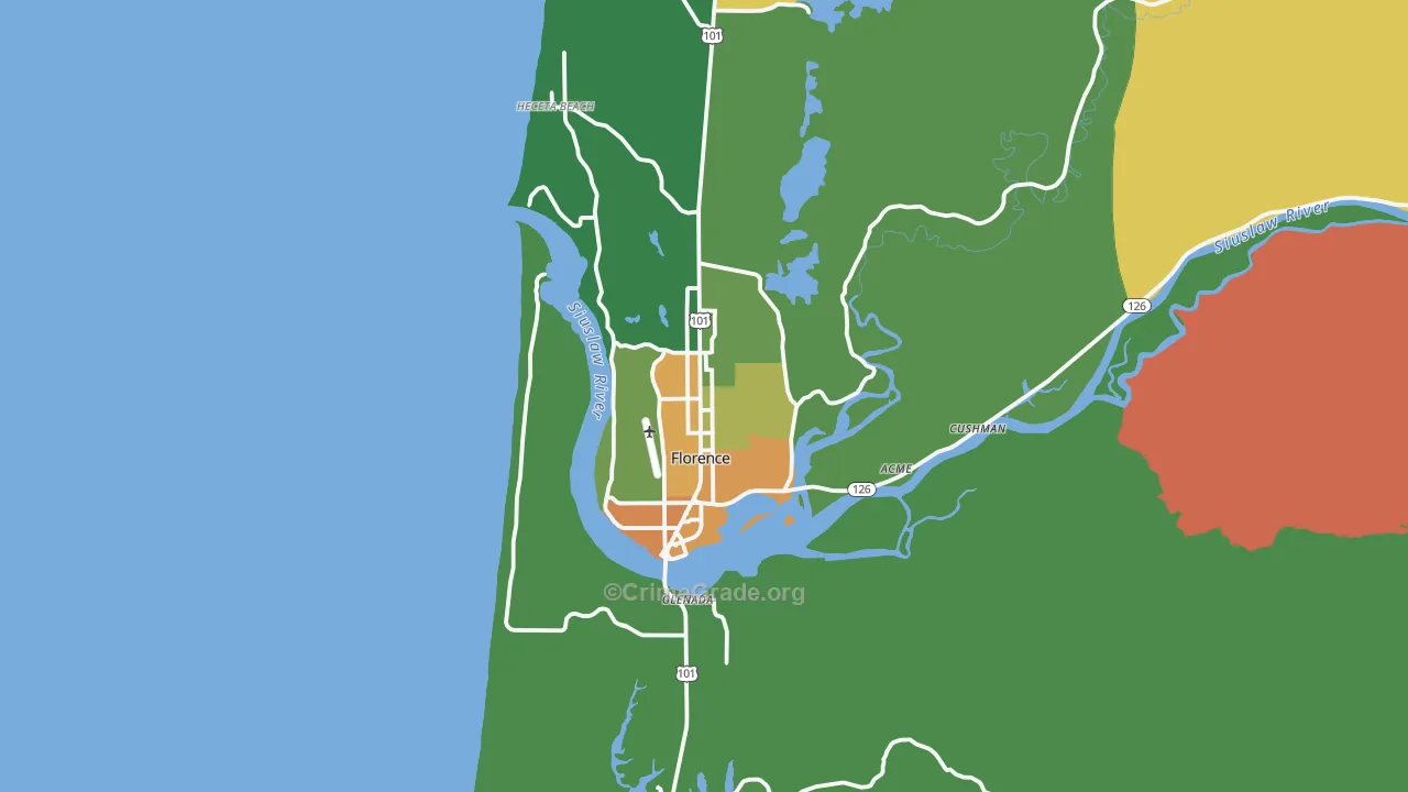 97439, OR Map of Theft Rates
