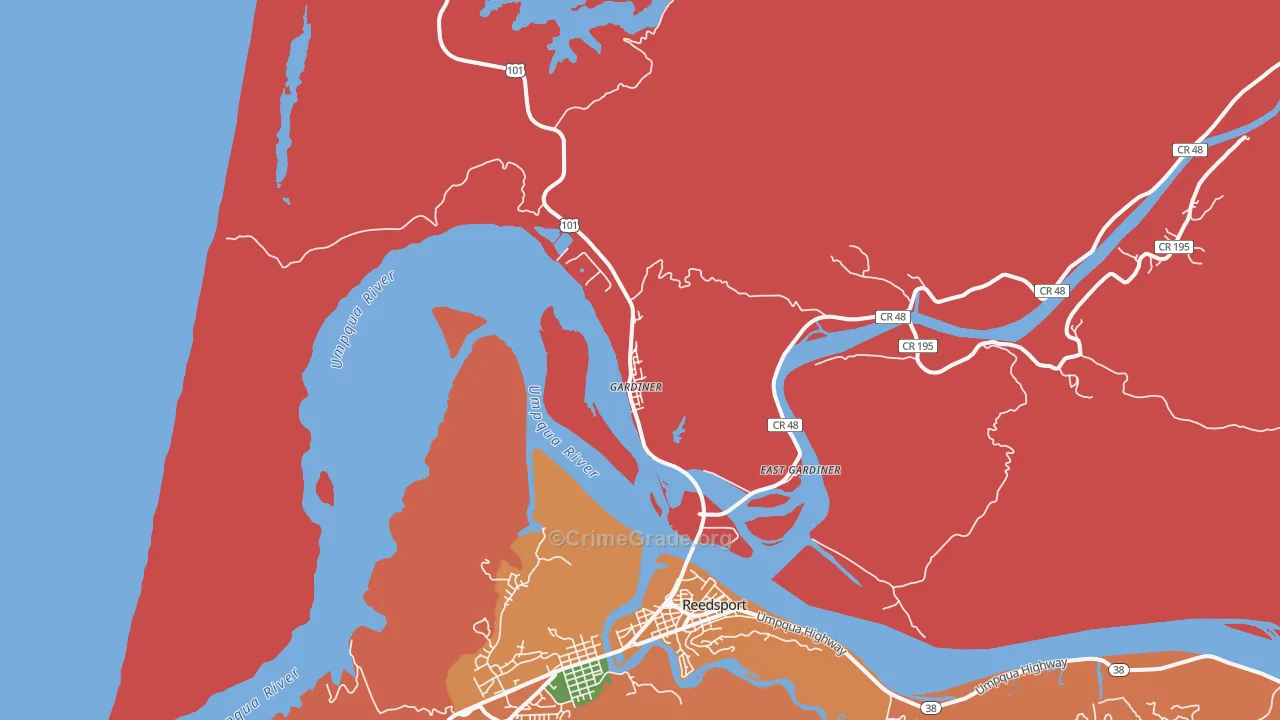 97441, OR Map of Theft Rates