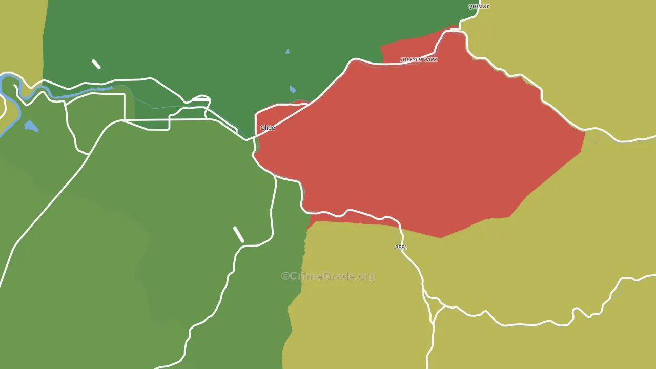 97443, OR Map of Theft Rates