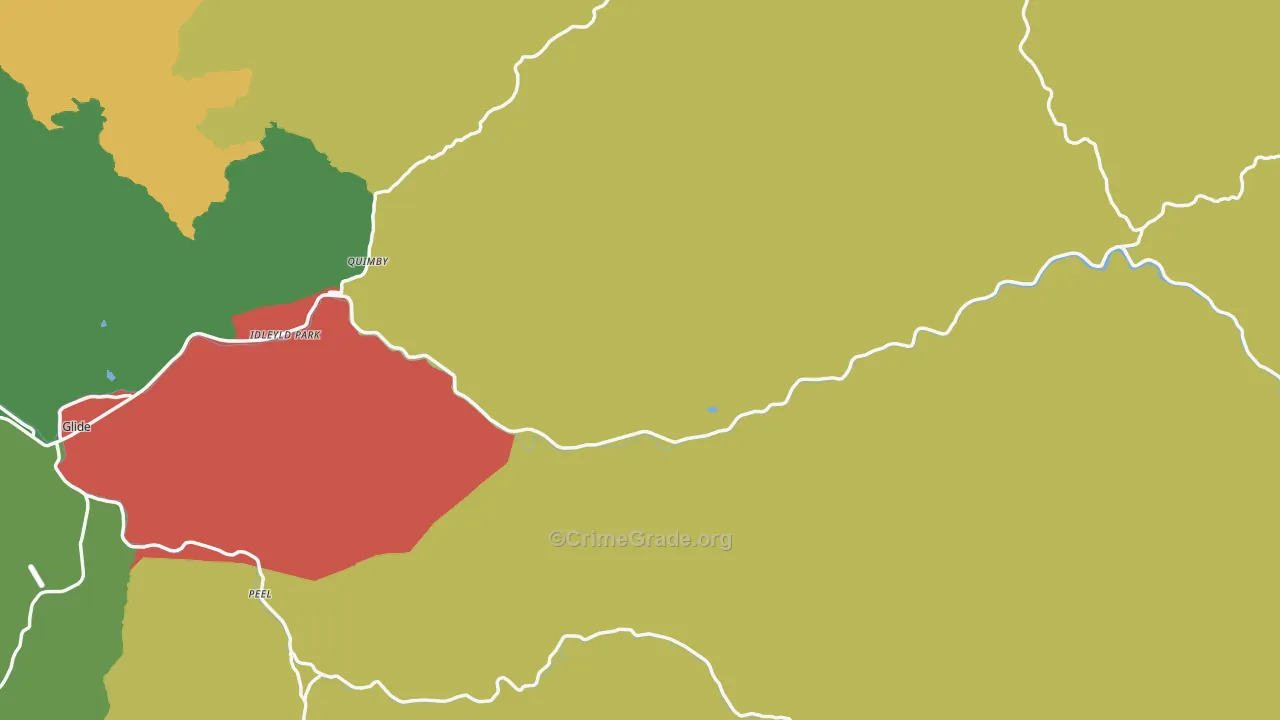 97447, OR Map of Theft Rates