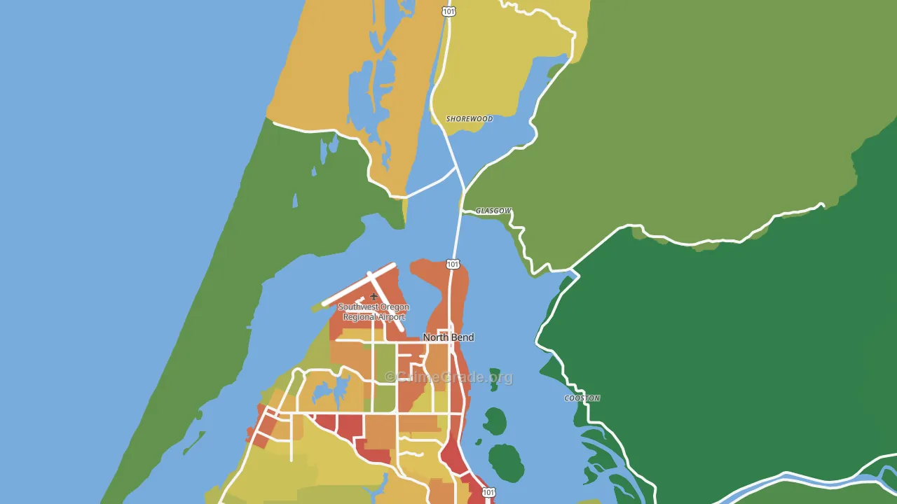97459, OR Map of Theft Rates