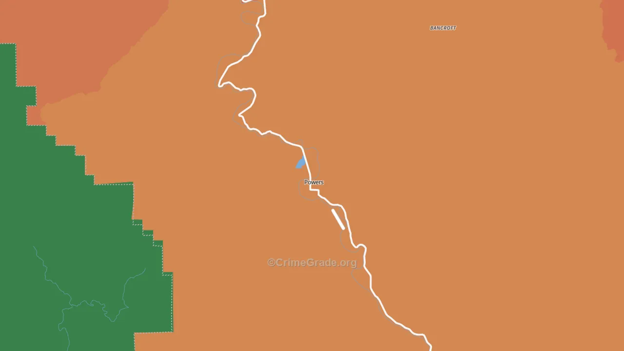 97466, OR Map of Theft Rates