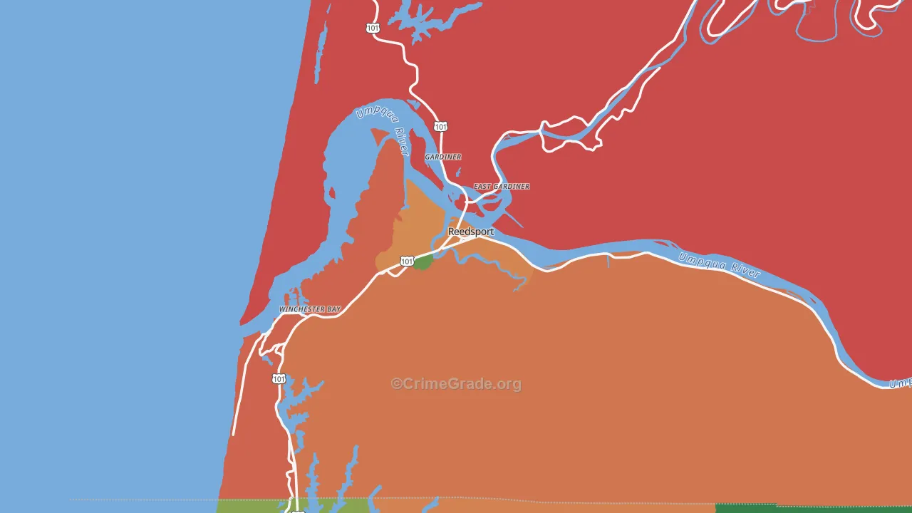 97467, OR Map of Theft Rates