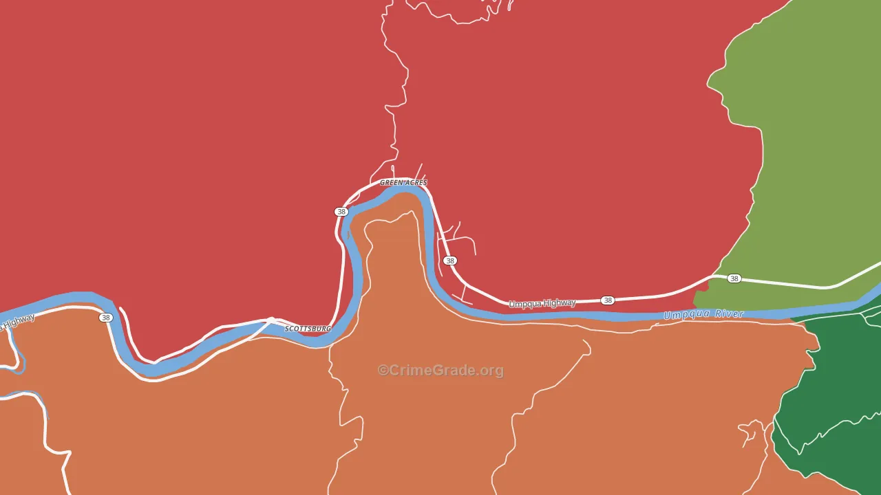 97473, OR Map of Theft Rates