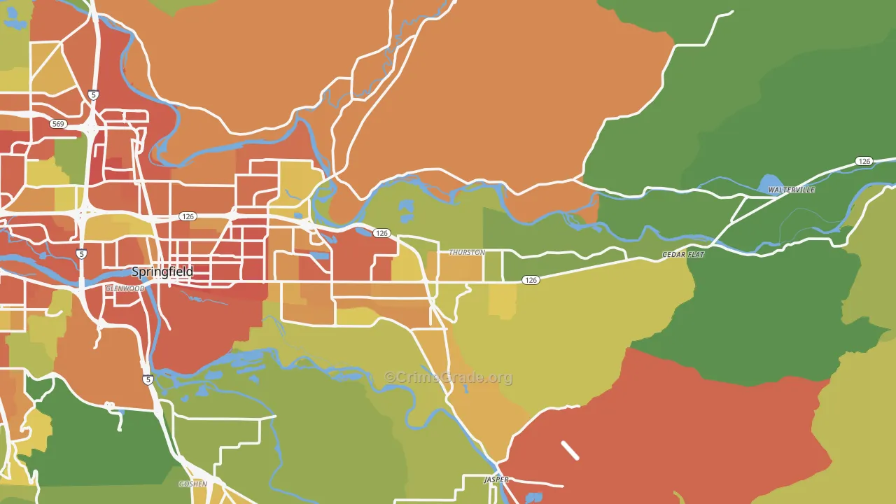 97478, OR Map of Theft Rates