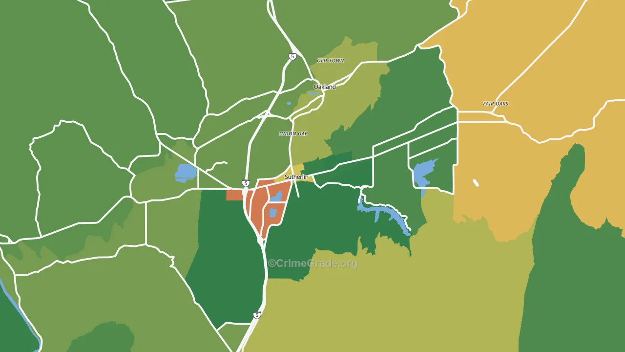 97479, OR Map of Theft Rates