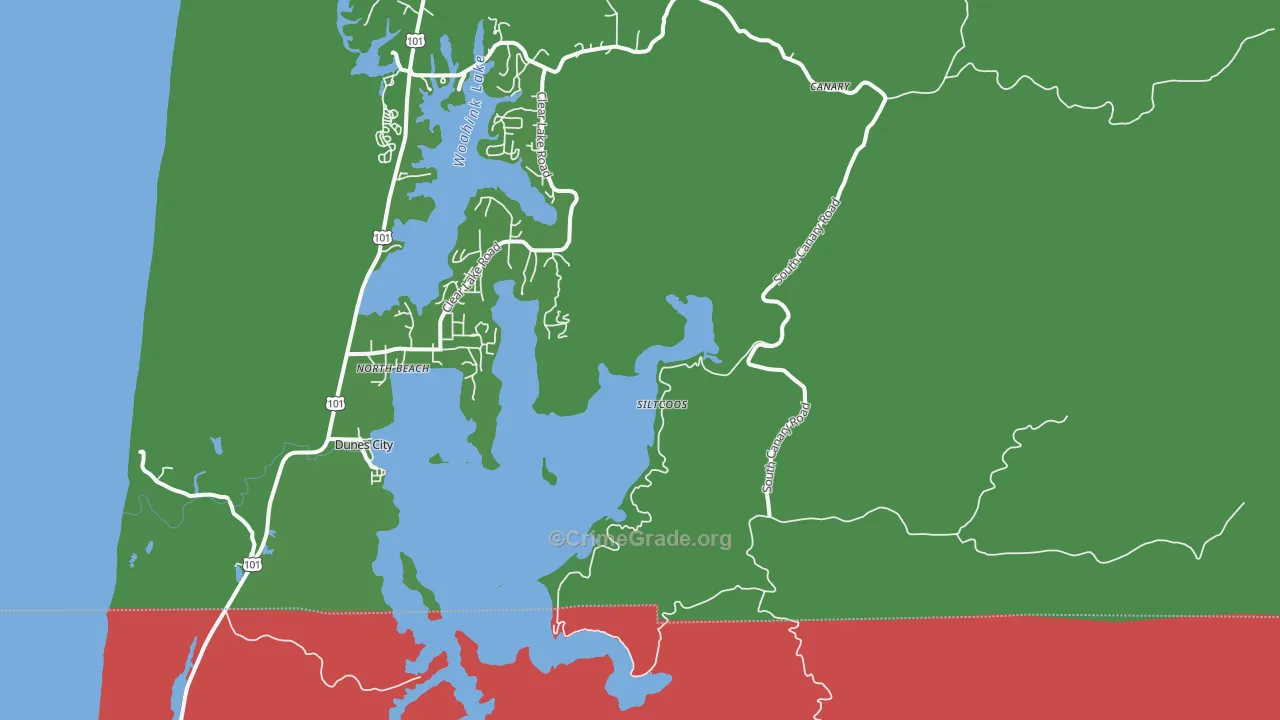 97493, OR Map of Theft Rates