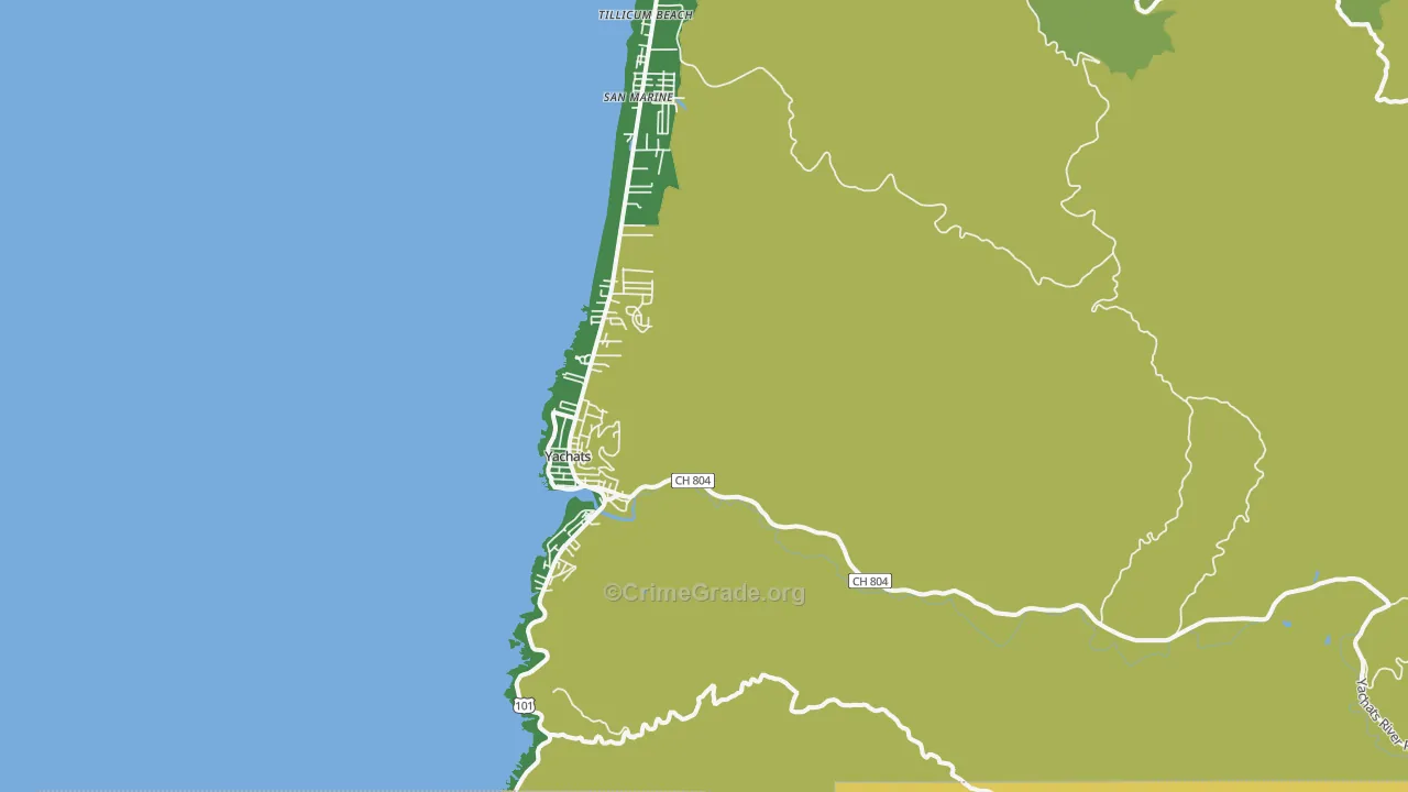 97498, OR Map of Theft Rates