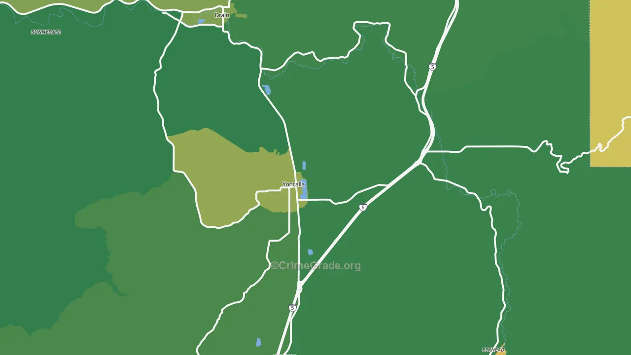 97499, OR Map of Theft Rates