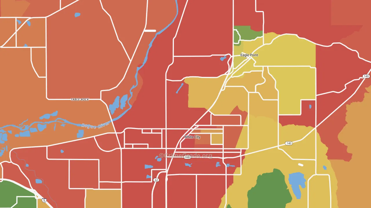 97503, OR Map of Theft Rates