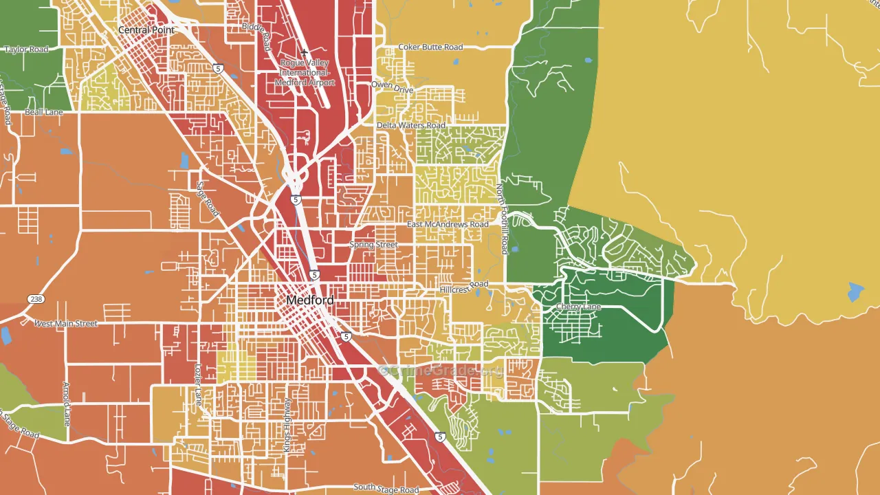 97504, OR Map of Theft Rates