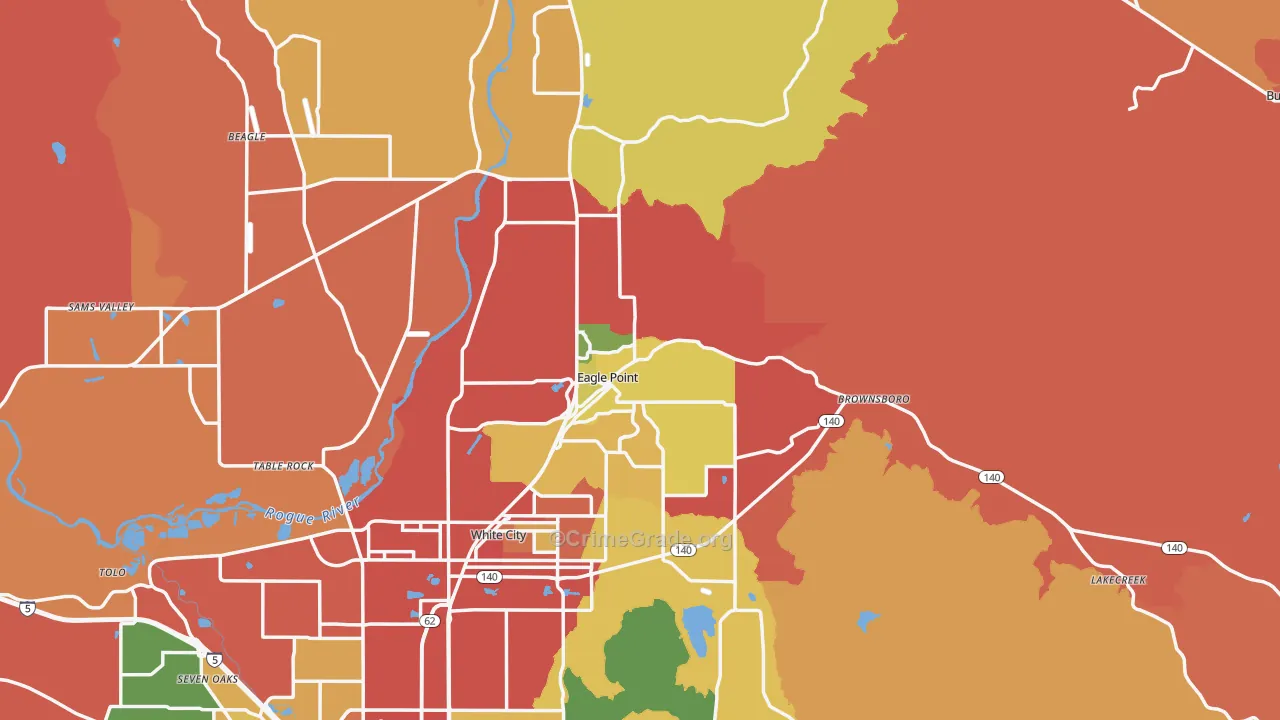 97524, OR Map of Theft Rates
