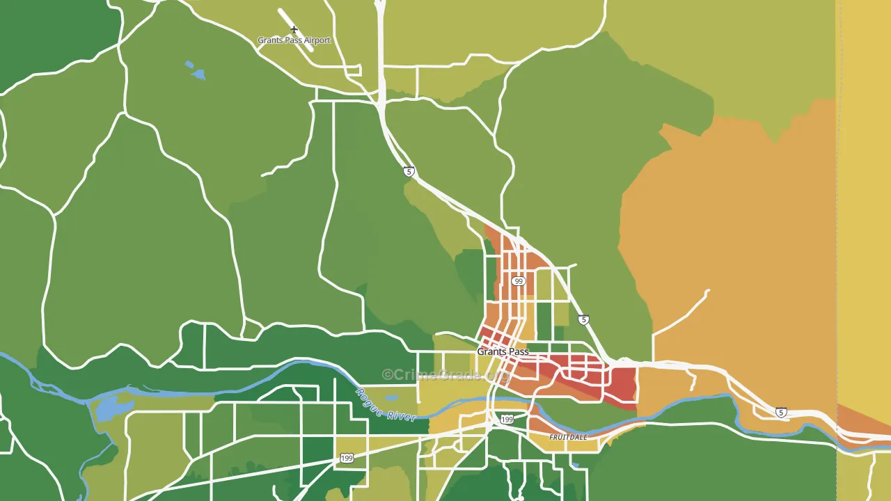 97526, OR Map of Theft Rates