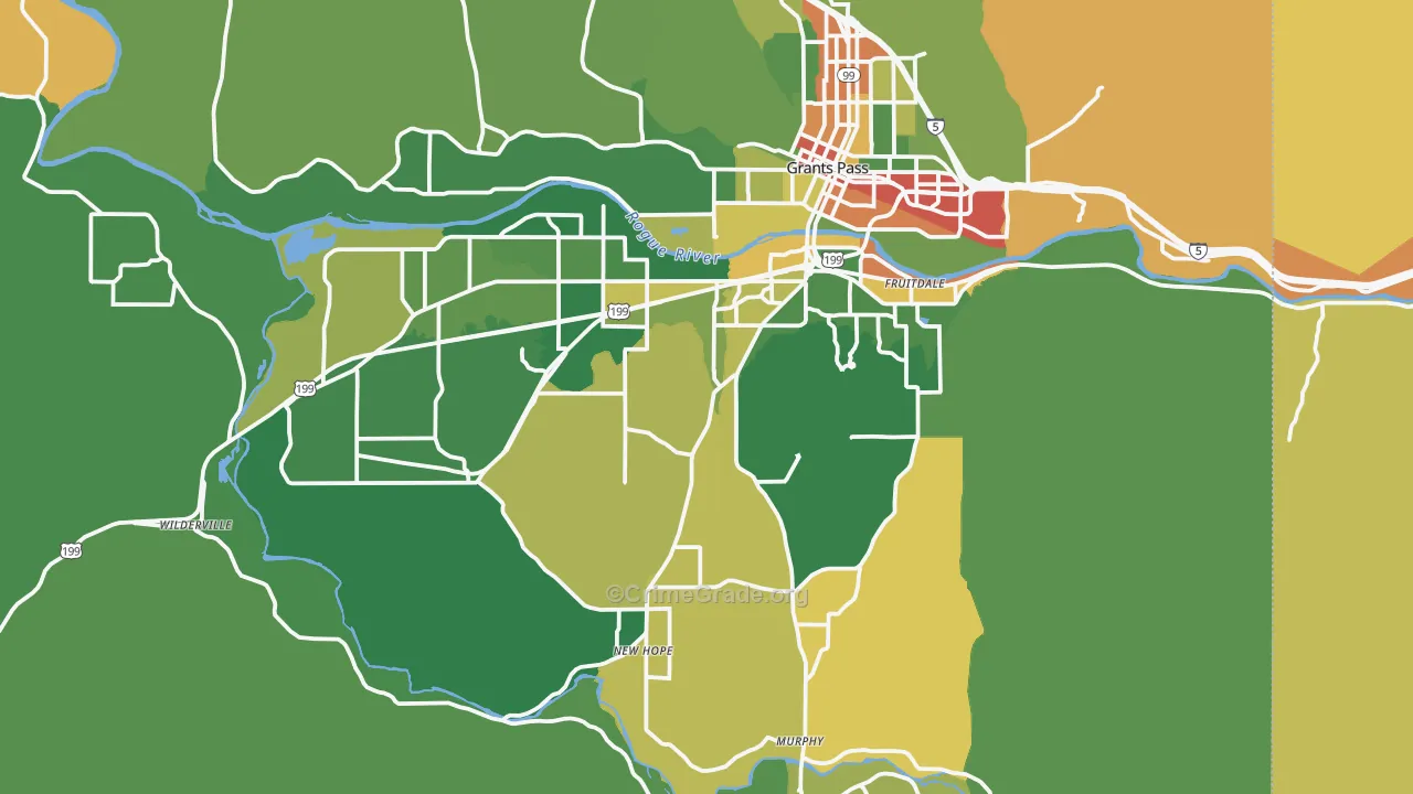 97527, OR Map of Theft Rates
