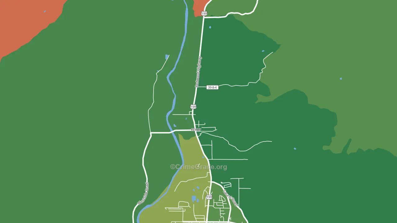 97531, OR Map of Theft Rates