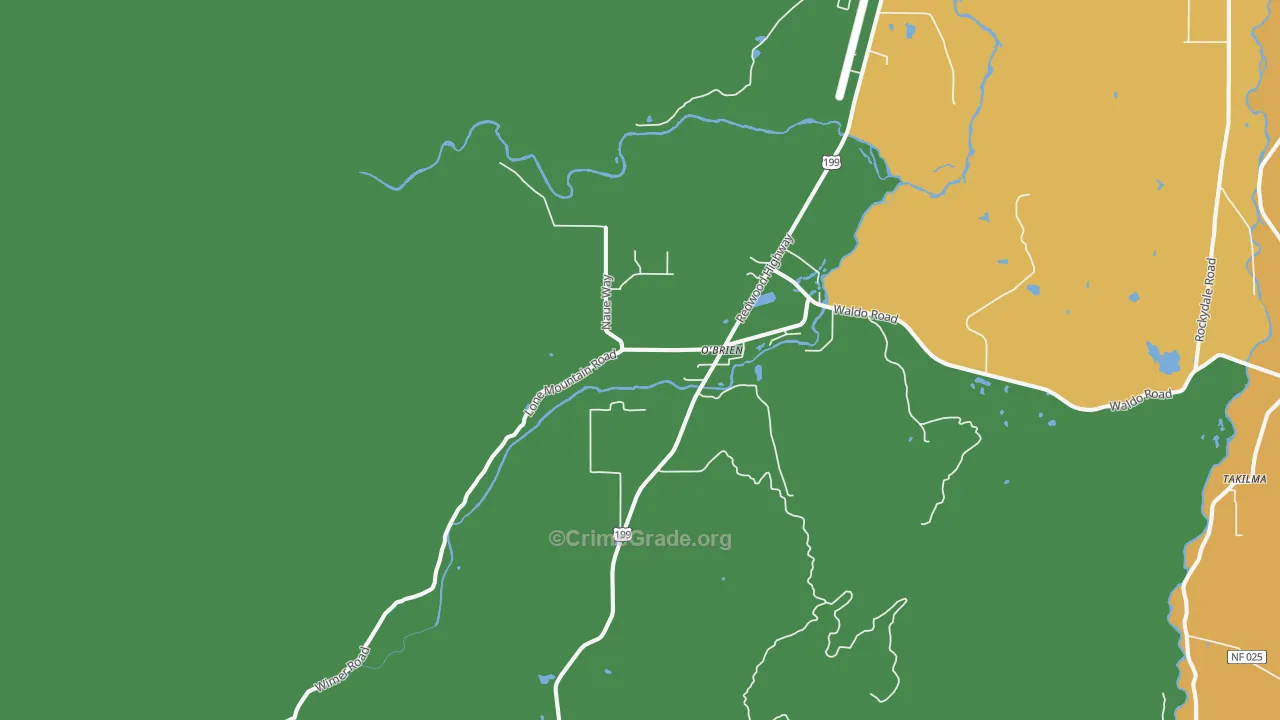 97534, OR Map of Theft Rates