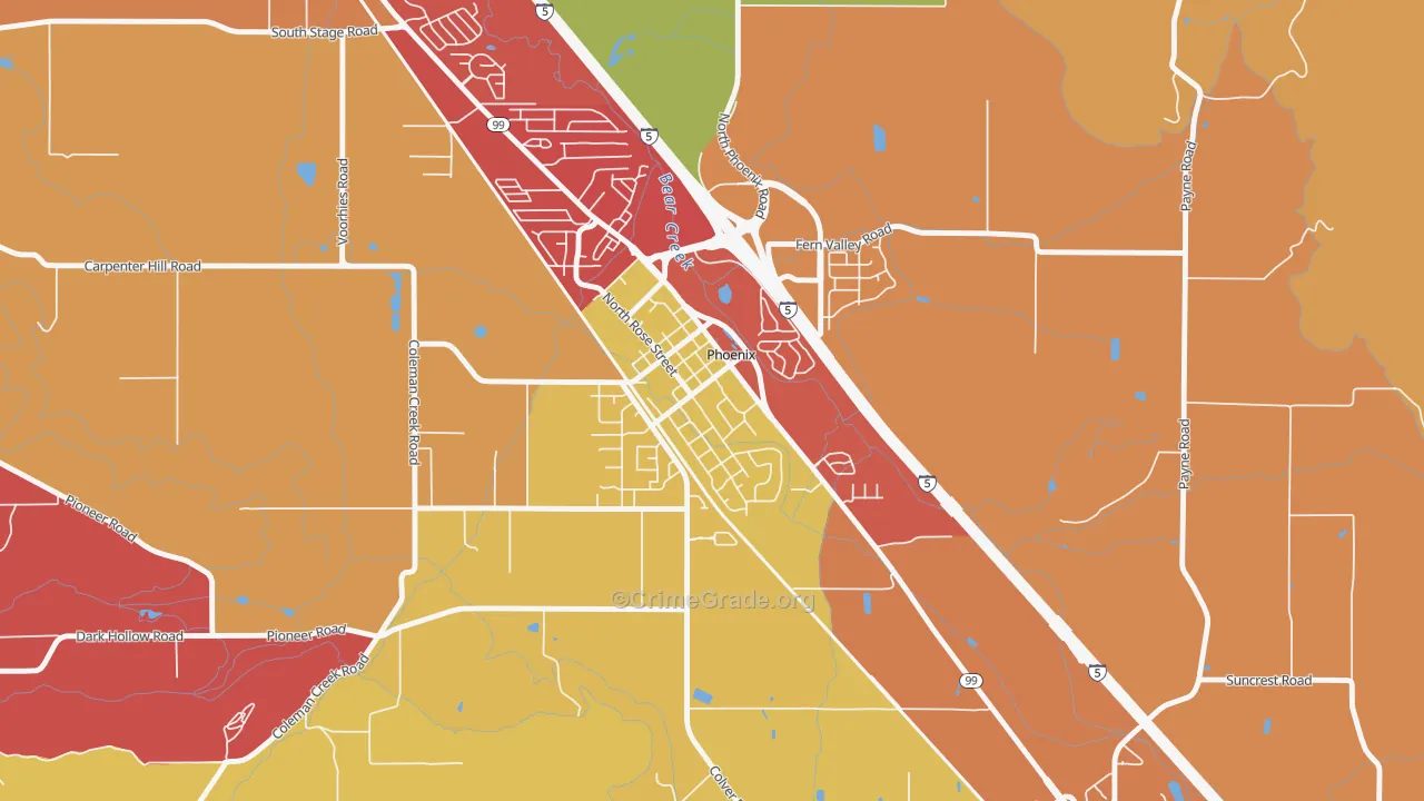 97535, OR Map of Theft Rates