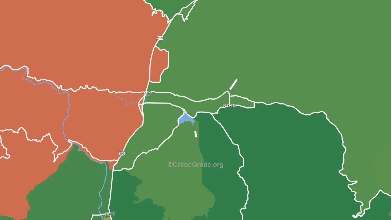 97538, OR Map of Theft Rates