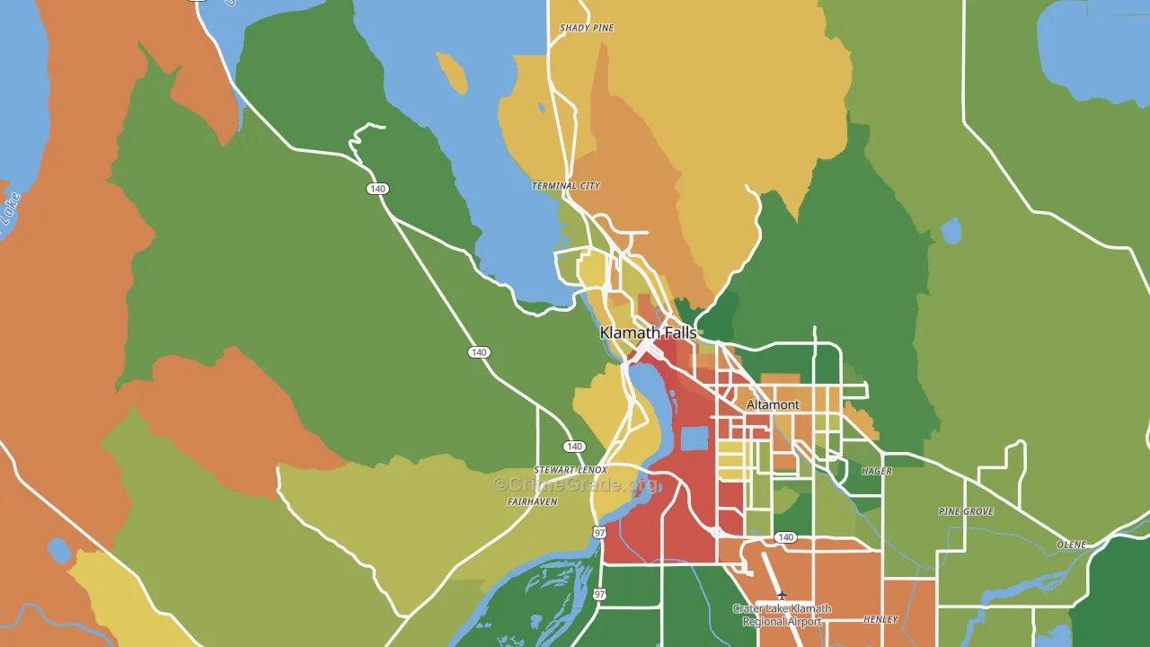 97601, OR Map of Theft Rates